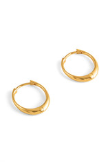 Front product shot of the Oroton Caterina Medium Hoop in 18K Gold and Sustainably sourced 925 Sterling Silver for Women