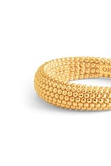 Front product shot of the Oroton Caterina Textured Ring in 18K Gold and Sustainably sourced 925 Sterling Silver for Women