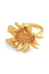 Front product shot of the Oroton Peony Ring in Worn Gold and Brass for Women