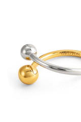 Front product shot of the Oroton Sphere Split Ring in 18K Gold/Silver and Recycled 925 Sterling Silver for Women