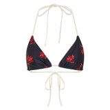 Front product shot of the Oroton Dutch Tulip Bikini Top in North Sea and 78% polyamide, 22% elastane for Women