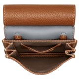 Internal product shot of the Oroton Margot Phone Crossbody in Whiskey and Pebble leather for Women