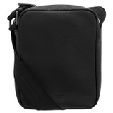 Front product shot of the Oroton Porter Pebble Phone Crossbody Bag in Black and Pebble Leather for Men