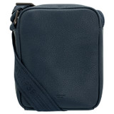 Front product shot of the Oroton Porter Pebble Phone Crossbody Bag in Oxford Blue and Pebble Leather for Men