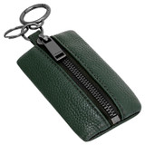 Front product shot of the Oroton Porter Pebble Key Ring Pouch in Fern Green and Pebble Leather for Men