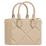 Back product shot of the Oroton Inez Quilted Mini City Tote in Praline and Smooth Leather for Women