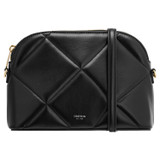 Front product shot of the Oroton Inez Quilted Slim Crossbody in Black and Smooth Leather for Women