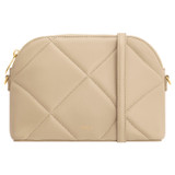 Front product shot of the Oroton Inez Quilted Slim Crossbody in Praline and Smooth Leather for Women