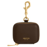 Front product shot of the Oroton Fife Zip Case in Thicket and Smooth leather for Women