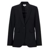 Front product shot of the Oroton Black Fitted Blazer in Black and 53% Polyester 42% Wool 5% Elastane for Women
