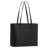 Back product shot of the Oroton Polly Medium Zip Tote in Black and Pebble Leather for Women