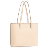 Back product shot of the Oroton Polly Medium Zip Tote in Oatmeal and Pebble Leather for Women