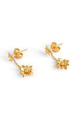 Front product shot of the Oroton Daisy Drop Studs in 18K Gold and Sustainably sourced 925 Sterling Silver for Women