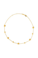Front product shot of the Oroton Daisy Necklace in 18K Gold and Sustainably sourced 925 Sterling Silver for Women