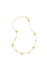 Front product shot of the Oroton Daisy Necklace in 18K Gold and Sustainably sourced 925 Sterling Silver for Women