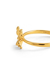 Front product shot of the Oroton Daisy Ring in 18K Gold and Sustainably sourced 925 Sterling Silver for Women