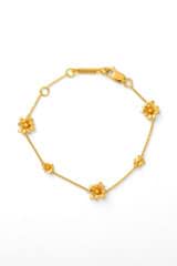Front product shot of the Oroton Daisy Bracelet in 18K Gold and Sustainably sourced 925 Sterling Silver for Women