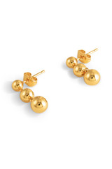Front product shot of the Oroton Sphere Drop Earrings in 18K Gold and Sustainably sourced 925 Sterling Silver for Women