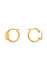 Front product shot of the Oroton Calypso Hoop in 18K Gold and Recycled 925 Sterling Silver for Women
