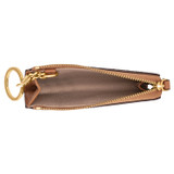 Internal product shot of the Oroton Dylan Pouch With Key Ring in Tan and Pebble Leather for Women