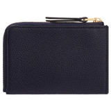 Back product shot of the Oroton Dylan Pouch With Key Ring in Dark Navy and Pebble Leather for Women