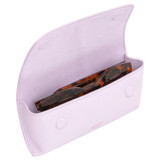 Front product shot of the Oroton Jemima Sunglasses Pouch in Orchid and Pebble leather for Women