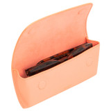 Front product shot of the Oroton Jemima Sunglasses Pouch in Summer Melon and Pebble leather for Women