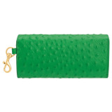 Back product shot of the Oroton Jemima Texture Sunglasses Pouch in Jewel Green and Ostish embossed leather for Women