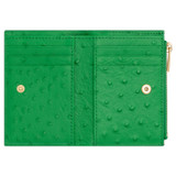 Internal product shot of the Oroton Jemima Texture 10 Credit Card Mini Zip Wallet in Jewel Green and Ostish embossed leather for Women
