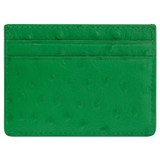 Back product shot of the Oroton Jemima Texture Card Holder in Jewel Green and Ostish embossed leather for Women