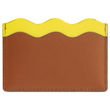 Back product shot of the Oroton Ric Rac Credit Card Sleeve in Amber/Daisy and Smooth leather for Women