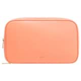 Front product shot of the Oroton Jemima Beauty Bag in Summer Melon and Pebble leather for Women