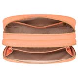 Internal product shot of the Oroton Jemima Beauty Bag in Summer Melon and Pebble leather for Women