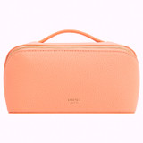 Front product shot of the Oroton Jemima Medium Beauty Case in Summer Melon and Pebble leather for Women