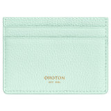 Front product shot of the Oroton Jemima Card Holder in Dark Sea Spray and Pebble leather for Women