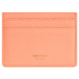 Front product shot of the Oroton Jemima Card Holder in Summer Melon and Pebble leather for Women