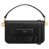 Front product shot of the Oroton Dahlia Mini Day Bag in Black and Smooth leather for Women