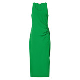 Front product shot of the Oroton Jewel Green Midi Dress in Jewel Green and 100% silk for Women