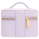 Back product shot of the Oroton Jemima Round Travel Jewellery Case in Orchid and Pebble leather for Women
