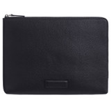 Front product shot of the Oroton Ethan Pebble 15" Laptop Sleeve in Dark Navy and Pebble leather for Men