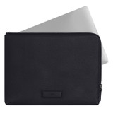 Front product shot of the Oroton Ethan Pebble 15" Laptop Sleeve in Dark Navy and Pebble leather for Men