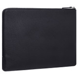 Back product shot of the Oroton Ethan Pebble 15" Laptop Sleeve in Dark Navy and Pebble leather for Men