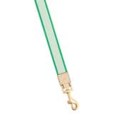 Front product shot of the Oroton Archer Webbing Dog Lead in Jewel Green/Natural and Polyester webbing for Women