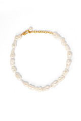 Front product shot of the Oroton Marleigh Necklace in Gold and Baroque & irregular freshwater pearl for Women