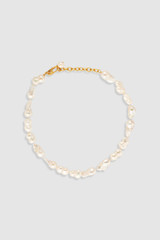 Front product shot of the Oroton Marleigh Necklace in Gold and Baroque & irregular freshwater pearl for Women