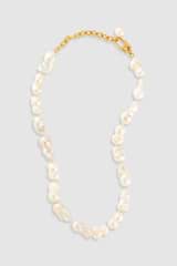 Front product shot of the Oroton Marleigh Necklace in Gold and Baroque & irregular freshwater pearl for Women