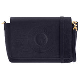 Front product shot of the Oroton Polly Crossbody in Dark Navy and Pebble leather for Women
