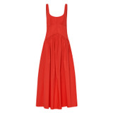 Front product shot of the Oroton Tie Back Sundress in Poppy and 100% cotton for Women