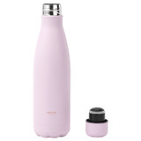 Front product shot of the Oroton Effie Water Bottle in Lilac and Stainless Steel for Women