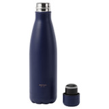 Front product shot of the Oroton Effie Water Bottle in Azure Blue and Stainless Steel for Women